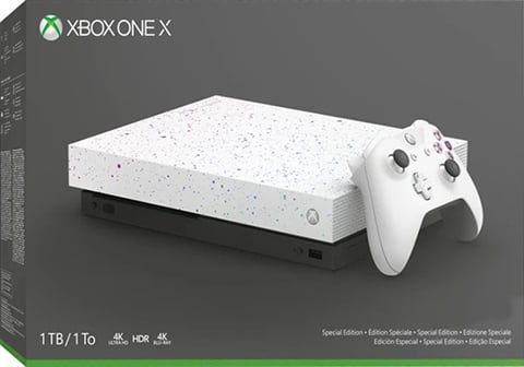 Xbox One X Console, Hyperspace Ed. White/Dots, Boxed